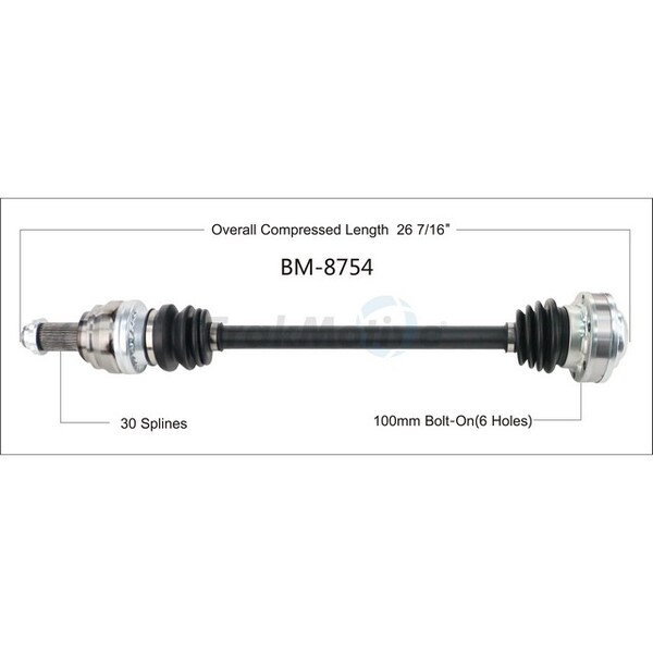 Surtrack Axle Cv Axle Shaft, Bm-8754 BM-8754 - main